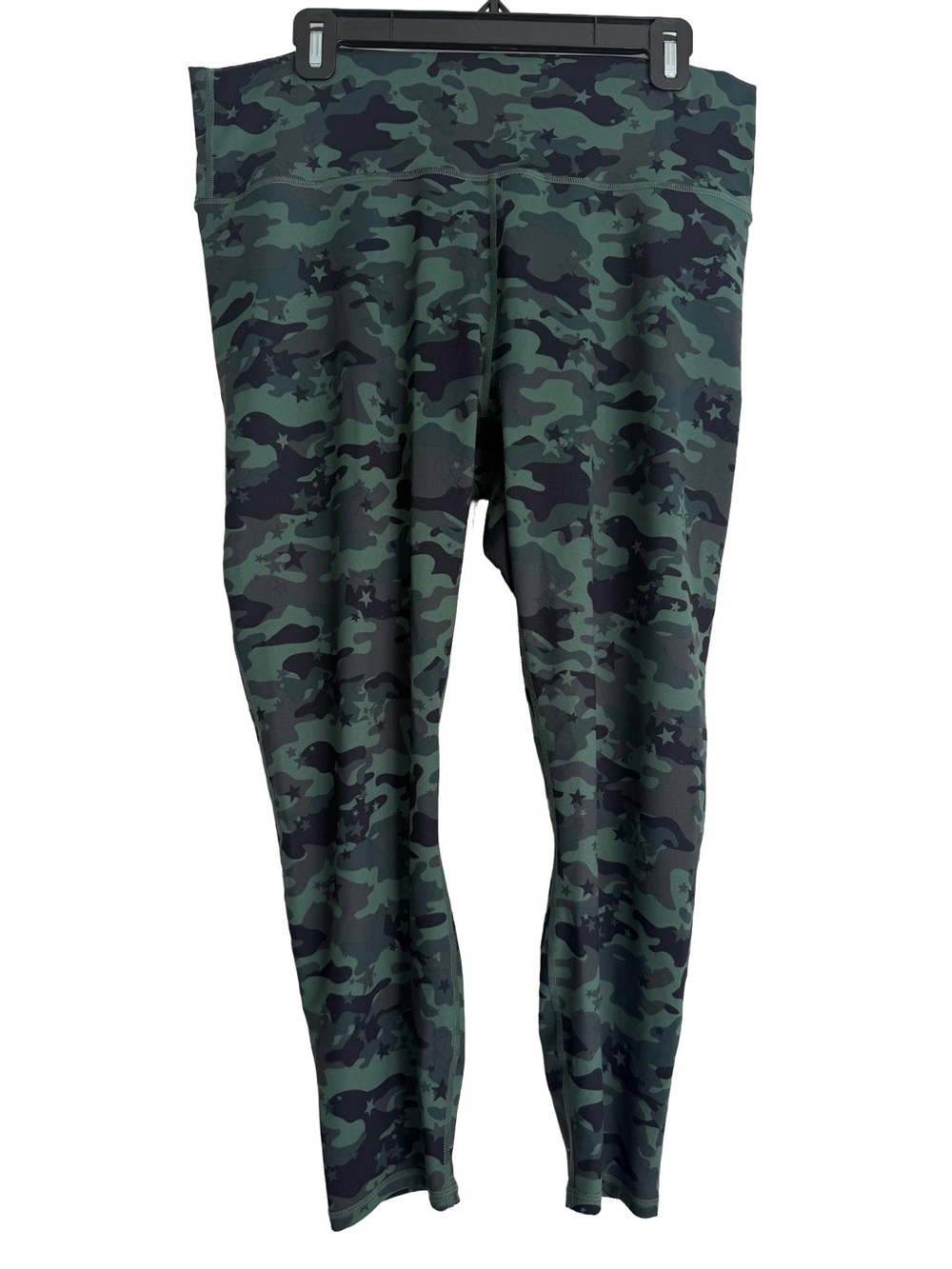 Fabletics Leggings Womens Green Camo Powerhold Activewear Yoga Gym Pants Large